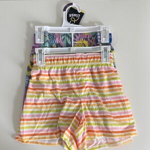 Girls Tropical & Striped Pull On Shorts NWT Sizes M & XL